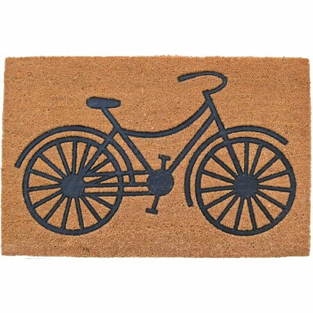 IMPORTS DECOR Imports Decor  Outdoor Coir & PVC Embossed Bicycle Door Mat Multi Color 572PVC